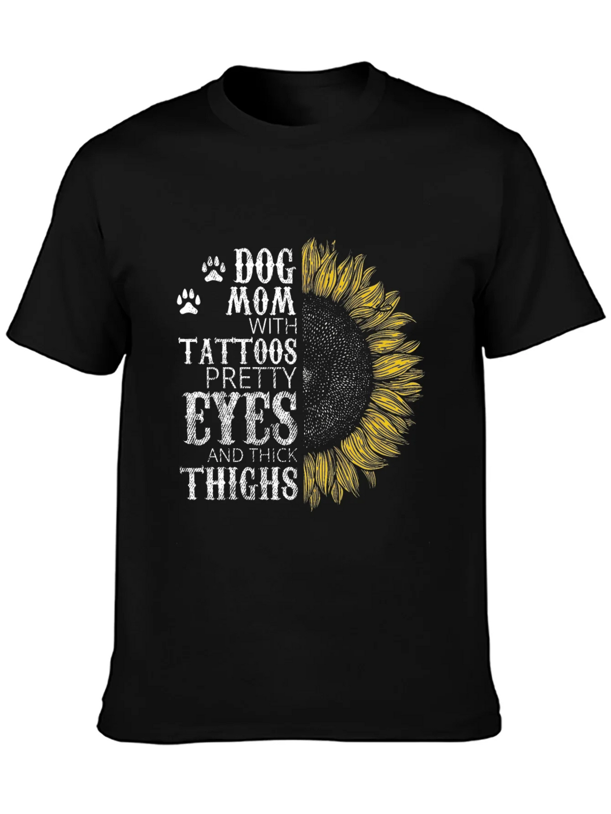 Dog Mom Tattoo Sunflower Graphic T-Shirt product image 3