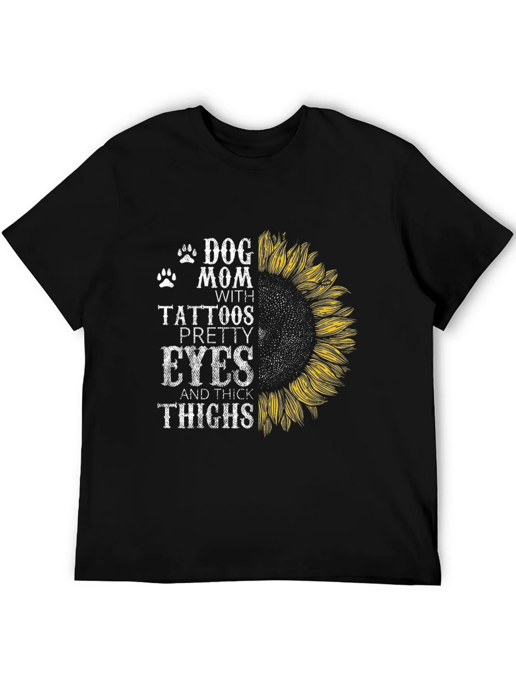 Dog Mom Tattoo Sunflower Graphic T-Shirt product image 5