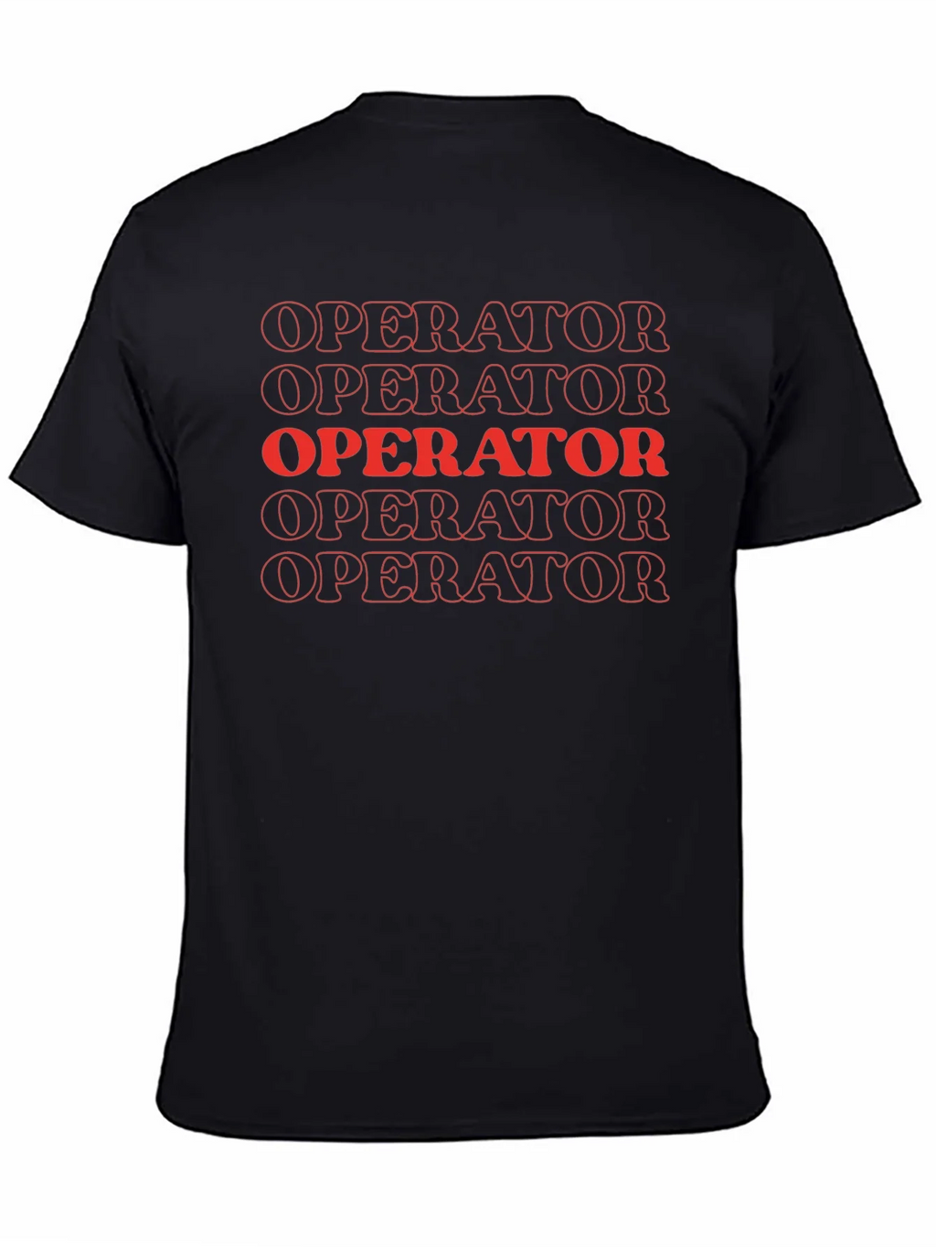 Operator Graphic Tee - Bold Red Print on Black product image 4