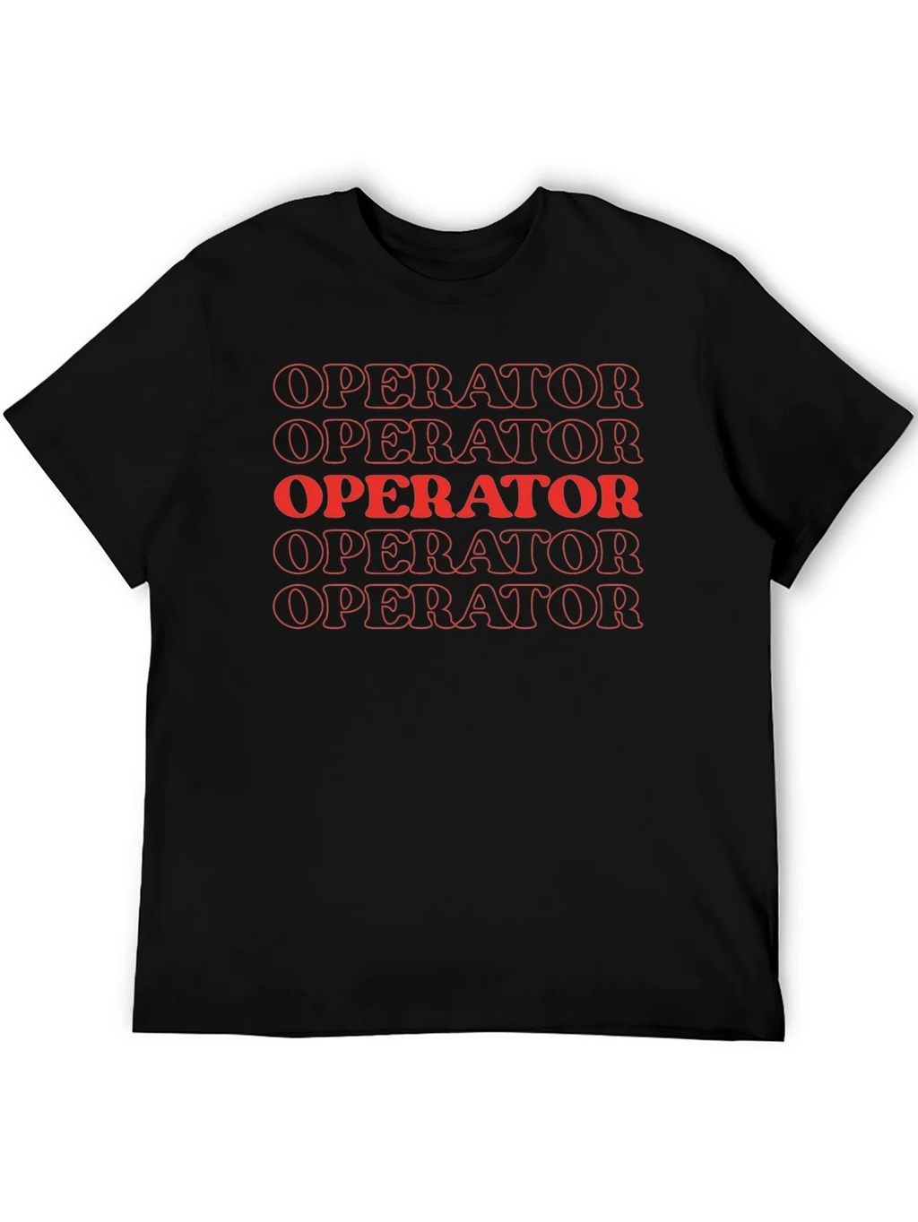 Operator Graphic Tee - Bold Red Print on Black product image 5