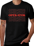 Operator Graphic Tee - Bold Red Print on Black product image 1