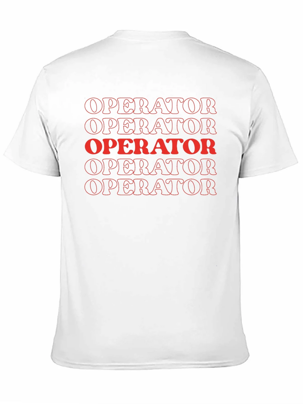 Operator Graphic Tee - Bold Red Print on Black product image 10