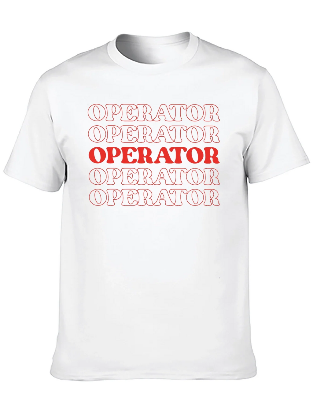 Operator Graphic Tee - Bold Red Print on Black product image 9