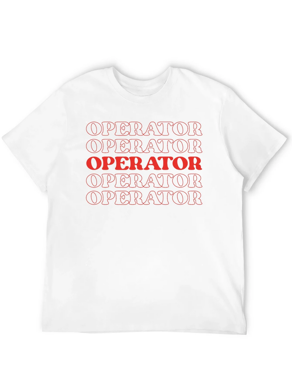 Operator Graphic Tee - Bold Red Print on Black product image 11