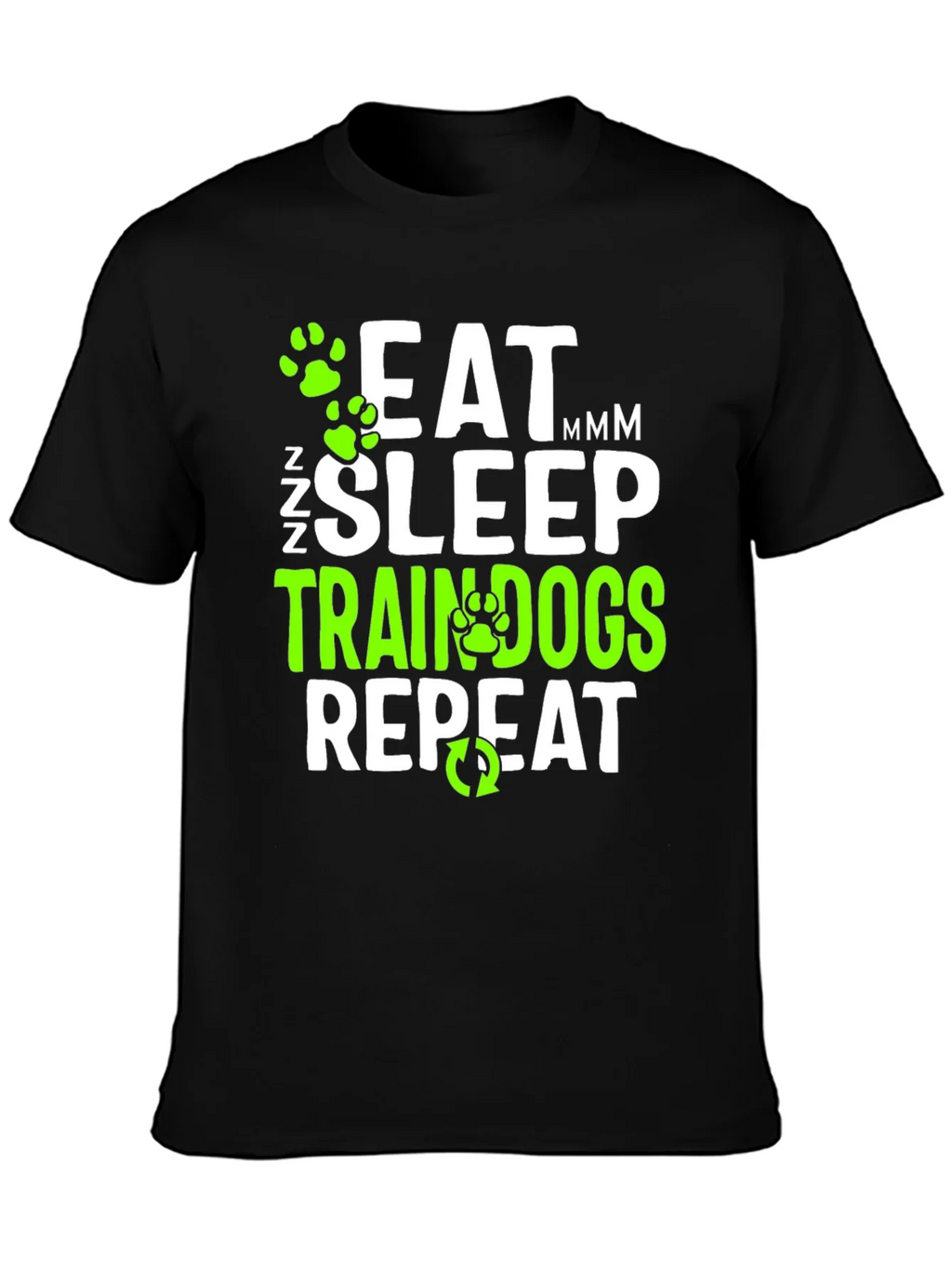 Eat Sleep Train Dogs Repeat Graphic T-Shirt product image 3