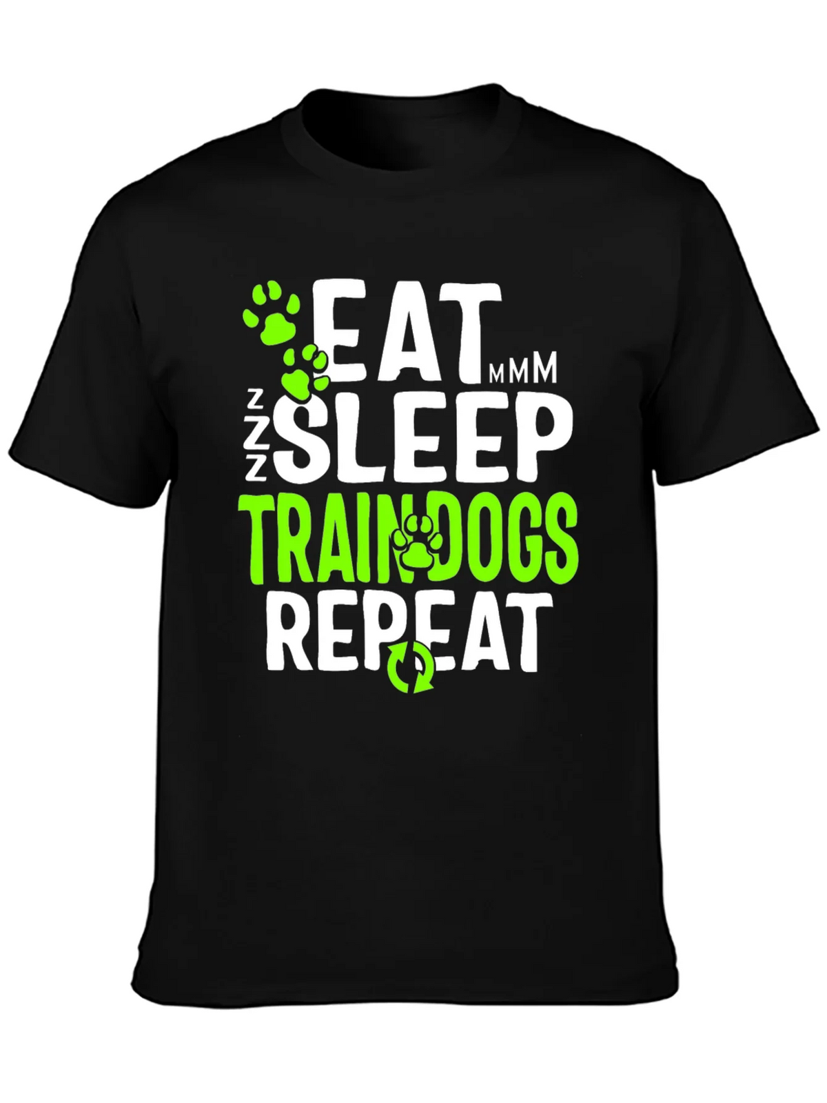 Eat Sleep Train Dogs Repeat Graphic T-Shirt product image 3
