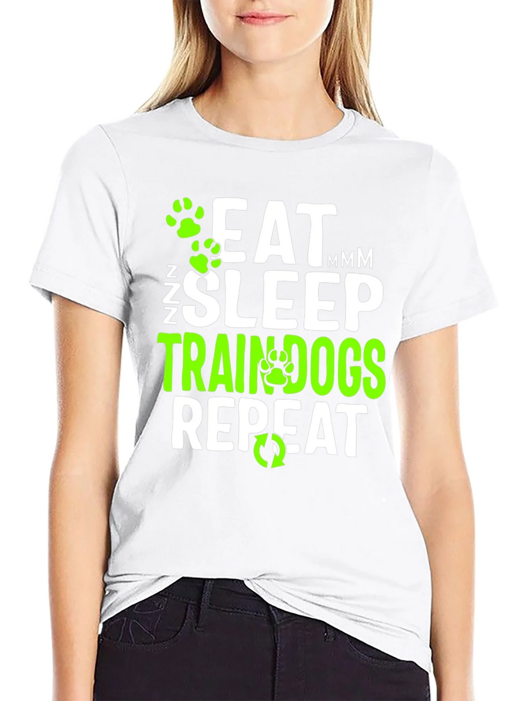Eat Sleep Train Dogs Repeat Graphic T-Shirt product image 8