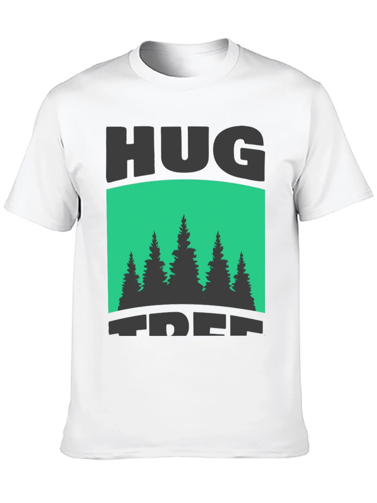 Hug Tree Graphic Print Black T-Shirt product image 9