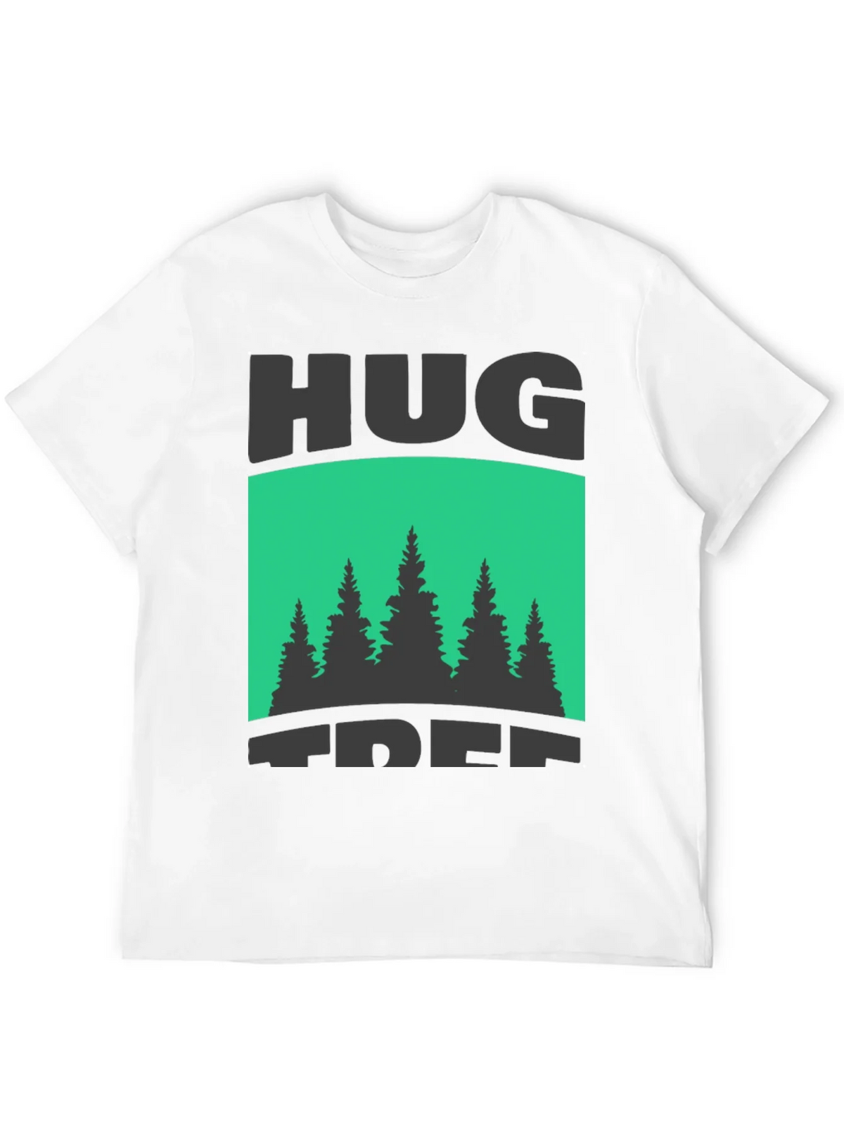 Hug Tree Graphic Print Black T-Shirt product image 11