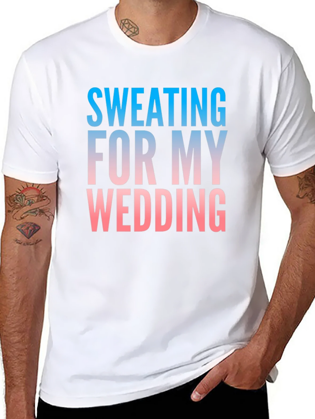 Sweating For My Wedding Funny Groom T-Shirt product image 7