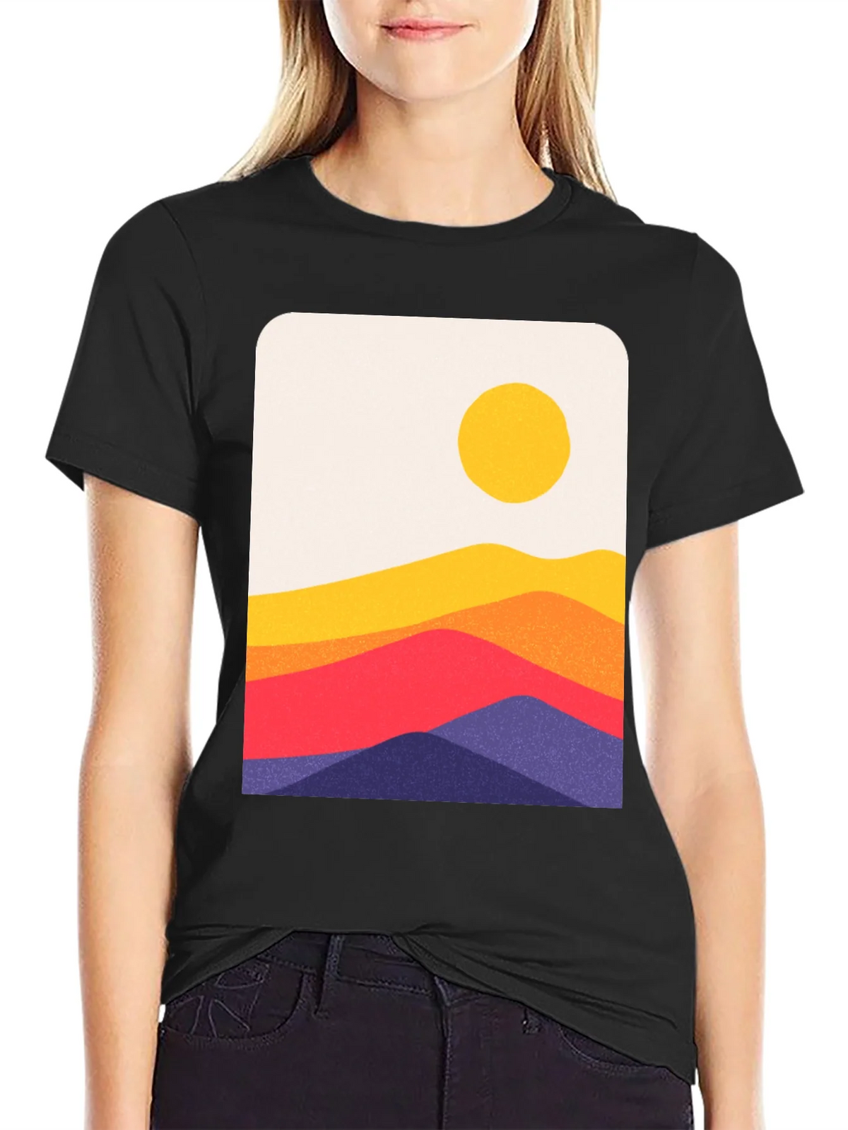 Sunset Hills Graphic T-Shirt - Black product image 1