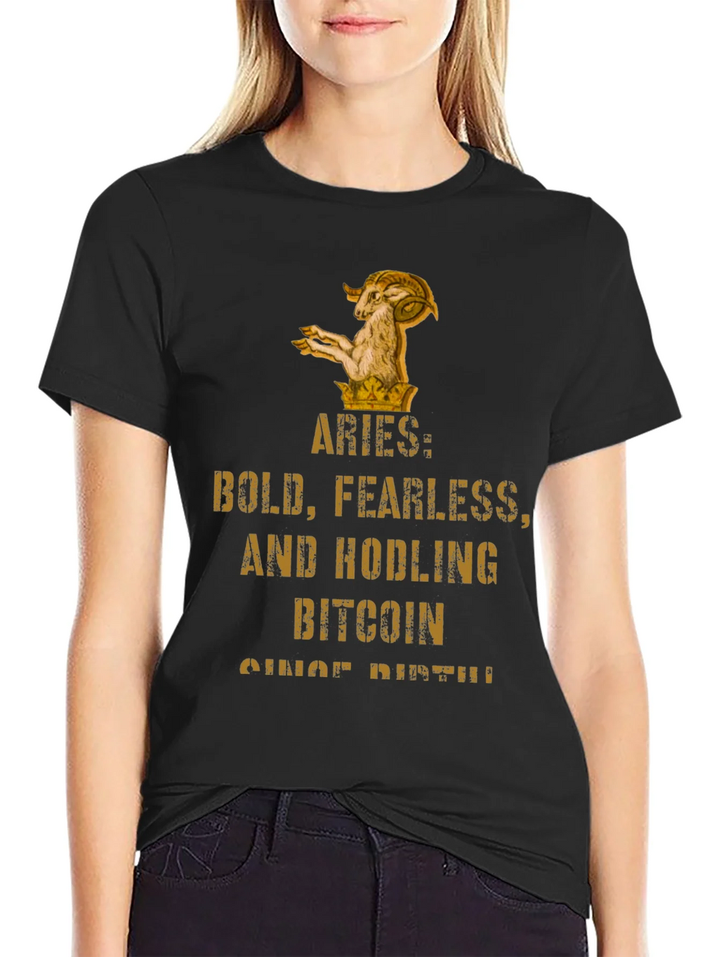 Aries Bitcoin HODLer T-Shirt - Bold & Fearless product image 2