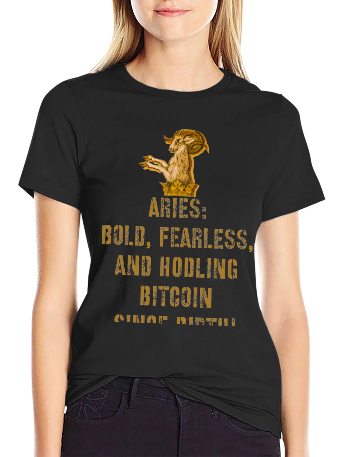 Aries Bitcoin HODLer T-Shirt - Bold & Fearless product image 2