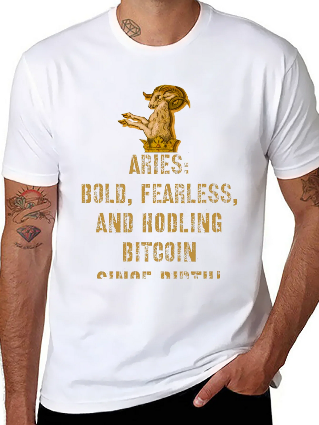 Aries Bitcoin HODLer T-Shirt - Bold & Fearless product image 7