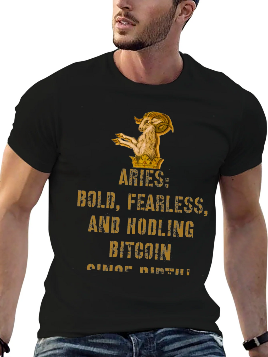 Aries Bitcoin HODLer T-Shirt - Bold & Fearless product image 6