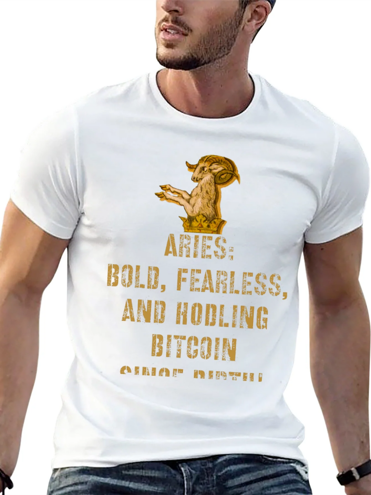 Aries Bitcoin HODLer T-Shirt - Bold & Fearless product image 12