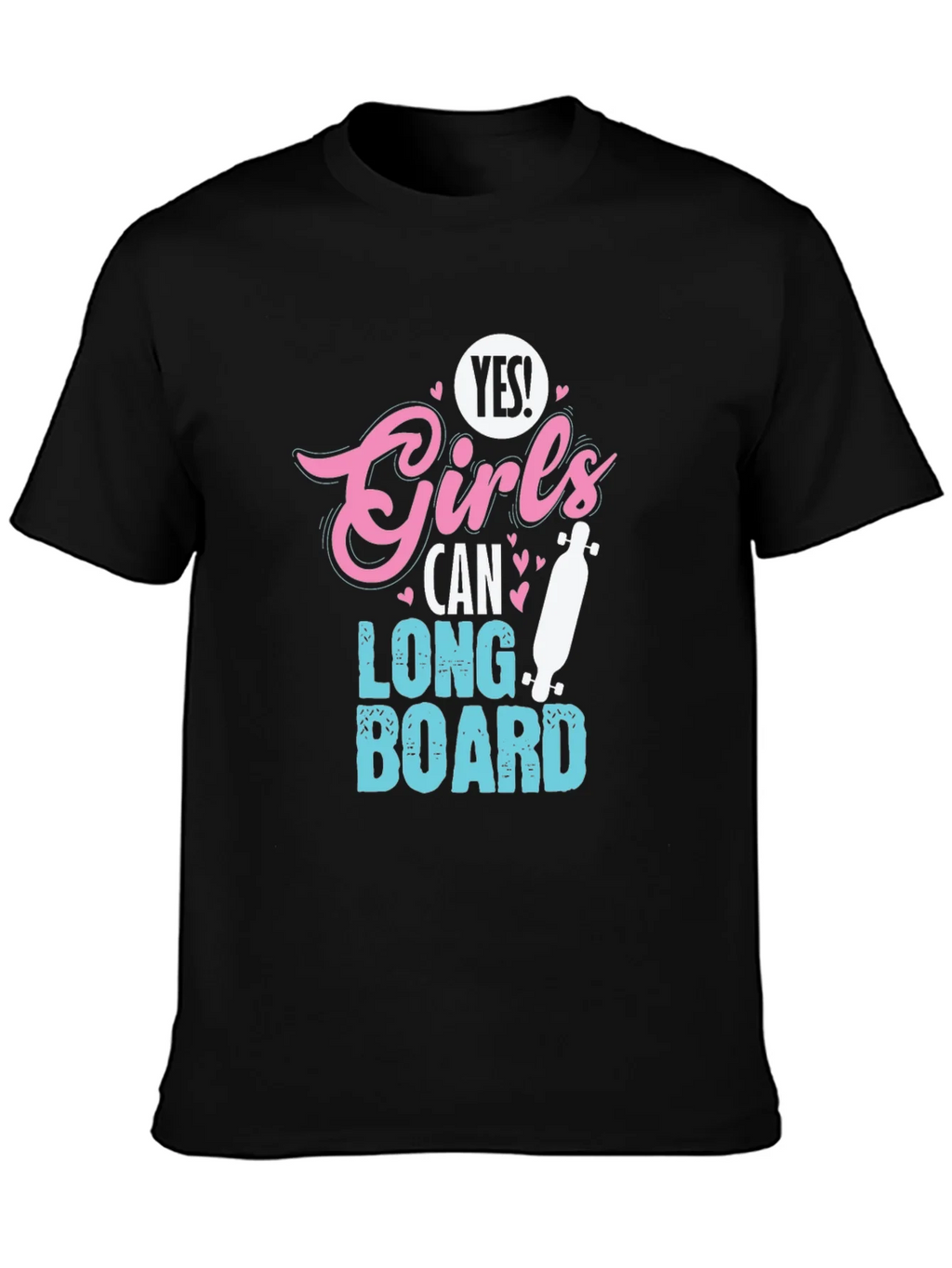 Yes Girls Can Longboard T-Shirt product image 3