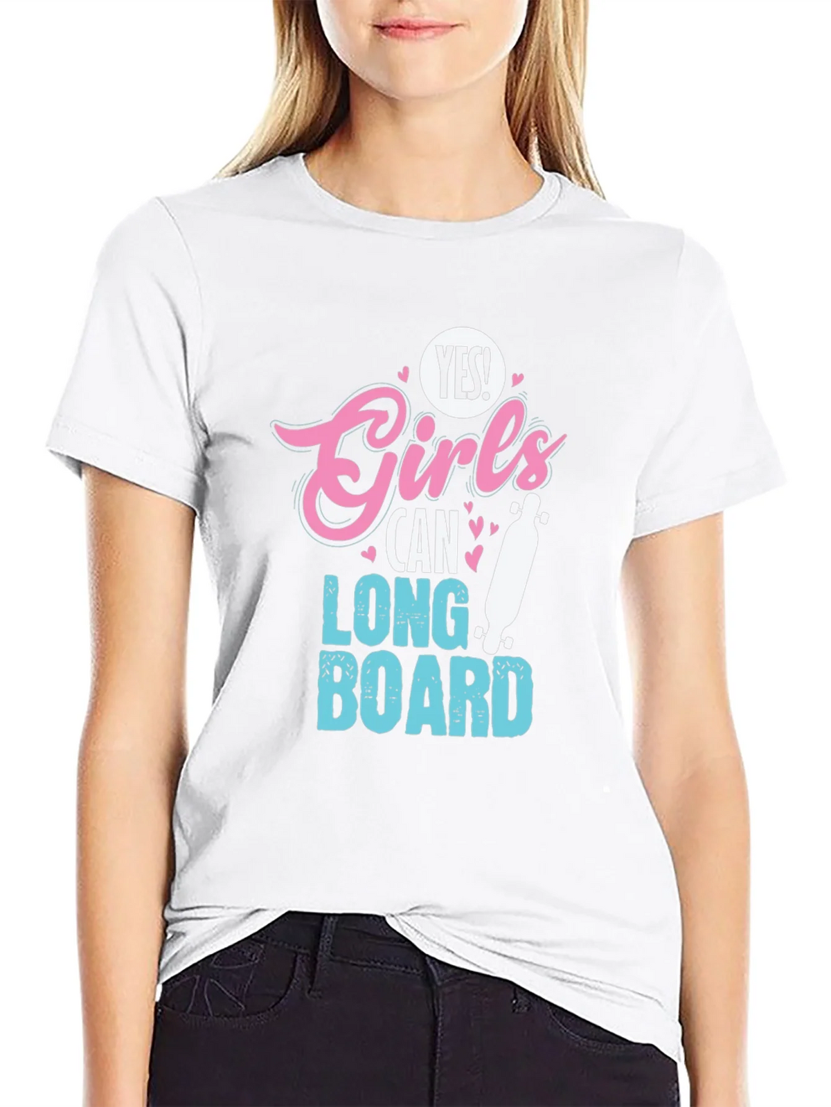 Yes Girls Can Longboard T-Shirt product image 8