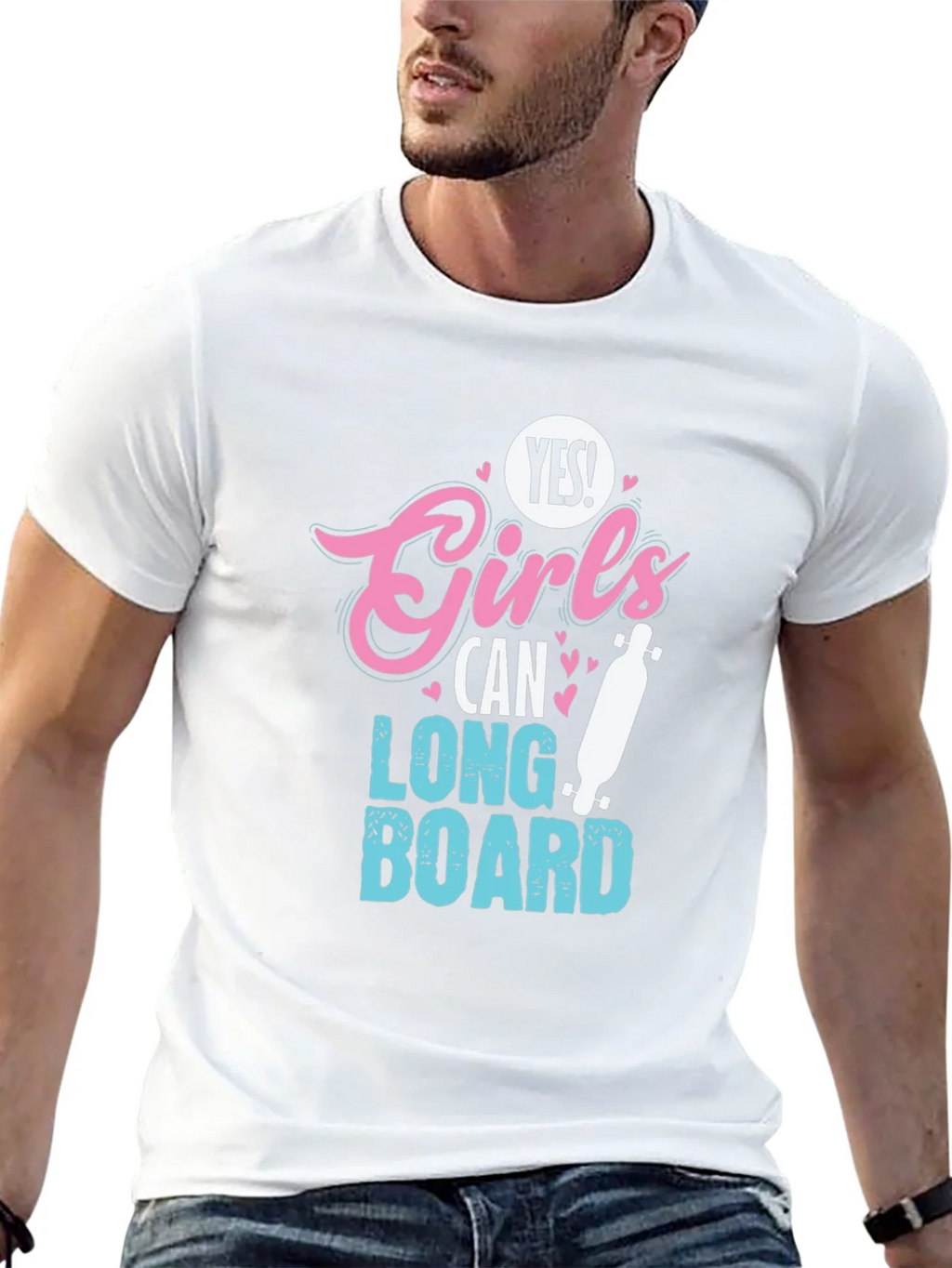 Yes Girls Can Longboard T-Shirt product image 12
