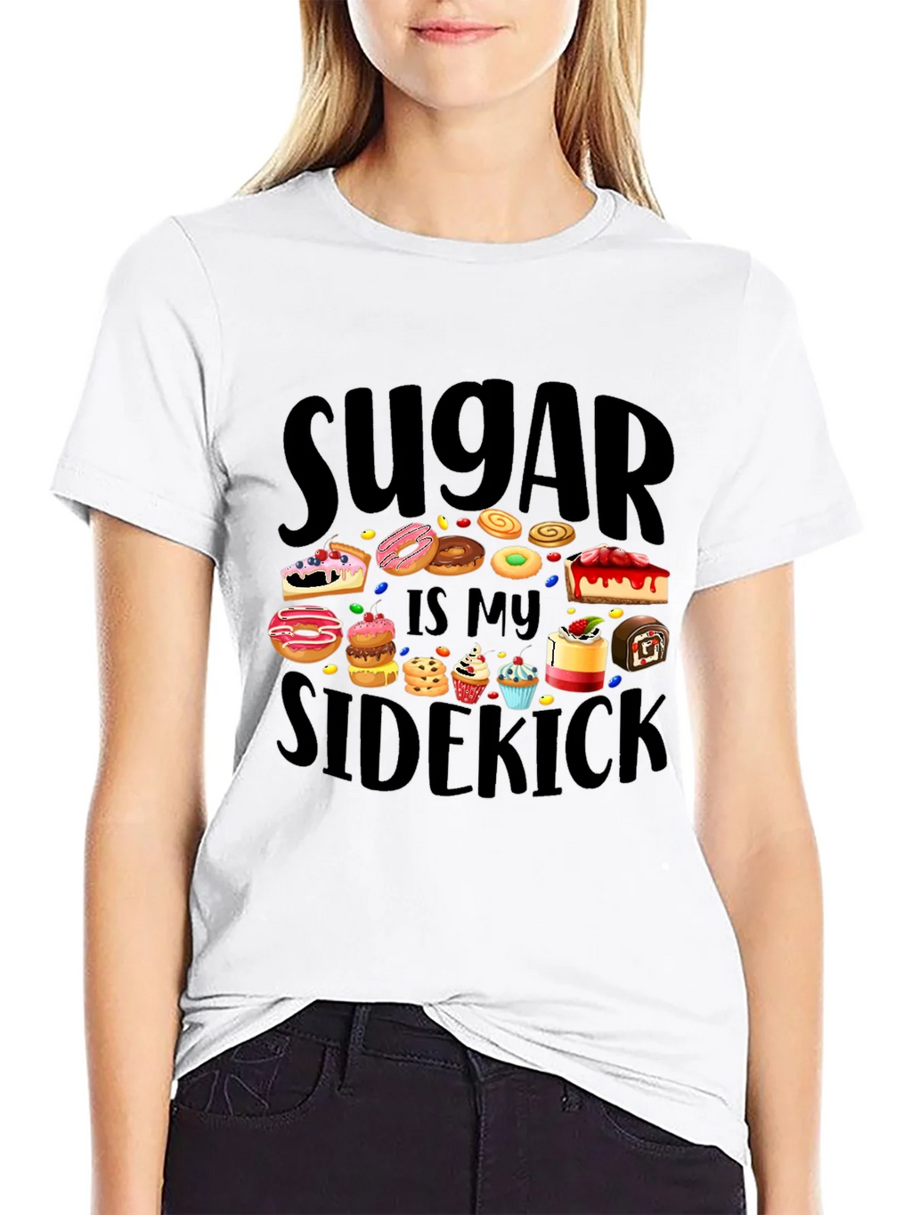 Sugar Is My Sidekick T-Shirt - Sweet Tooth Tee product image 4