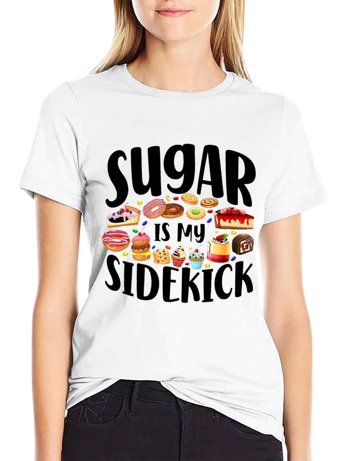Sugar Is My Sidekick T-Shirt - Sweet Tooth Tee product image 4