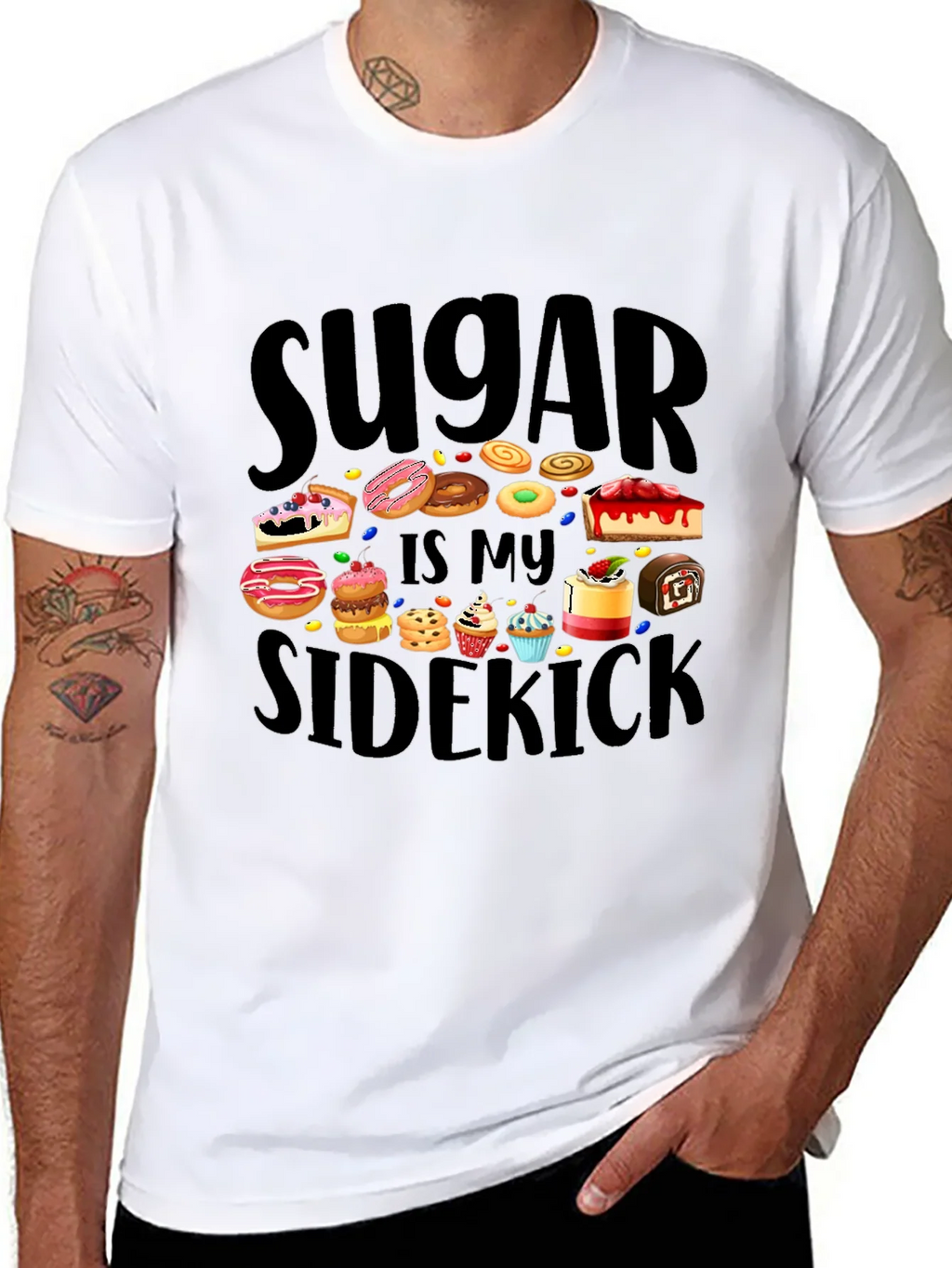 Sugar Is My Sidekick T-Shirt - Sweet Tooth Tee product image 3