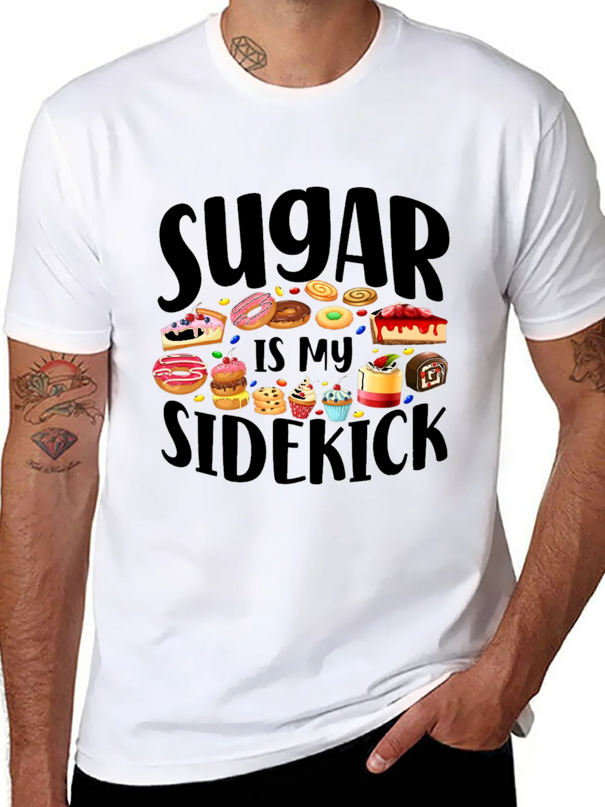 Sugar Is My Sidekick T-Shirt - Sweet Tooth Tee product image 3