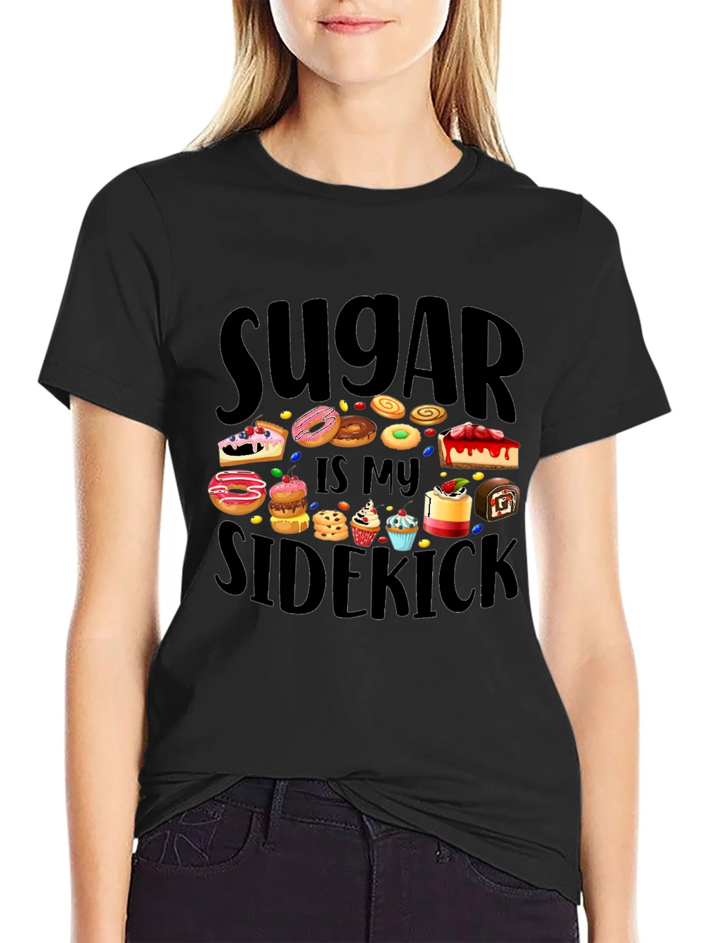 Sugar Is My Sidekick T-Shirt - Sweet Tooth Tee product image 1