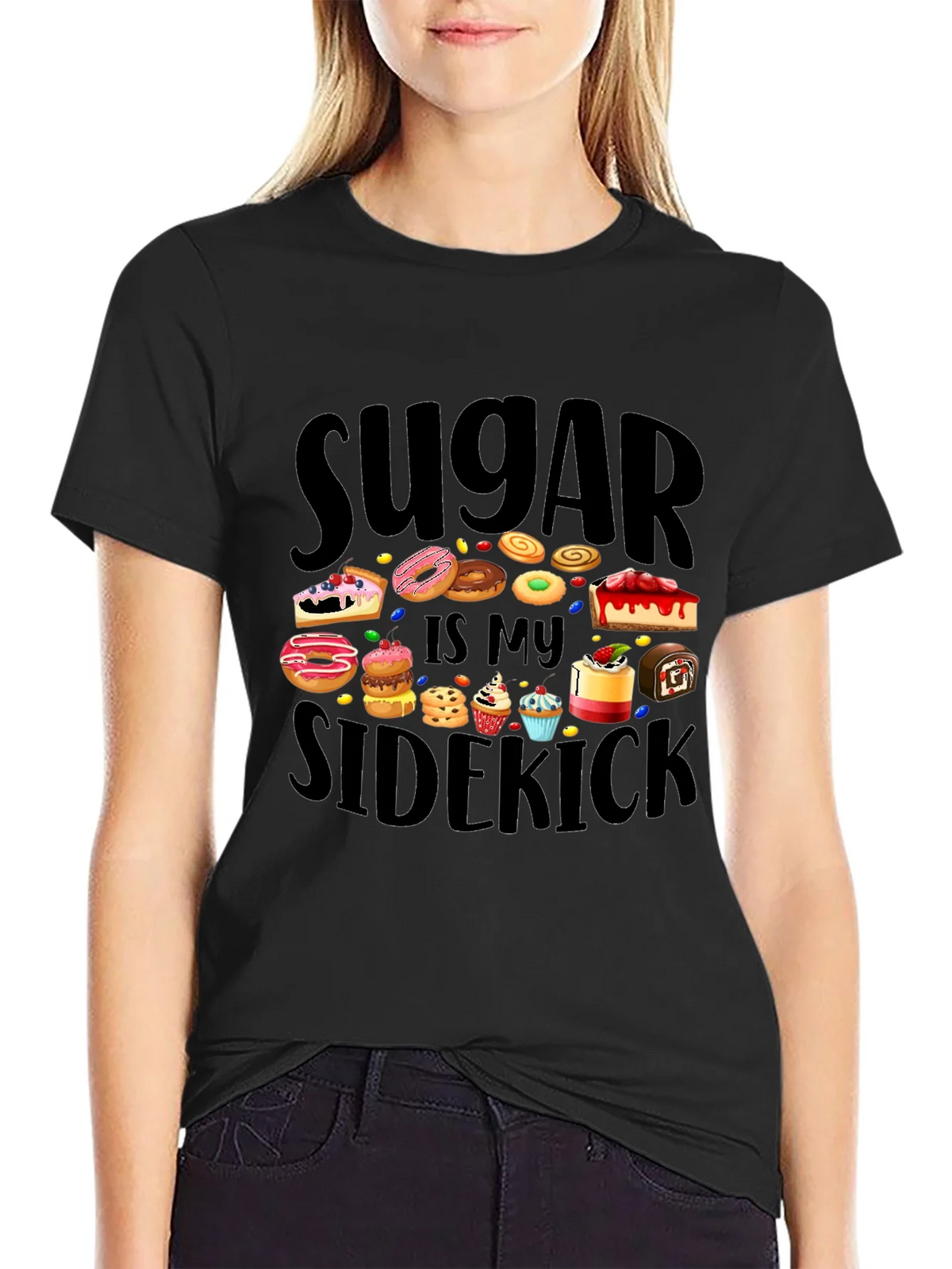 Sugar Is My Sidekick T-Shirt - Sweet Tooth Tee product image 1