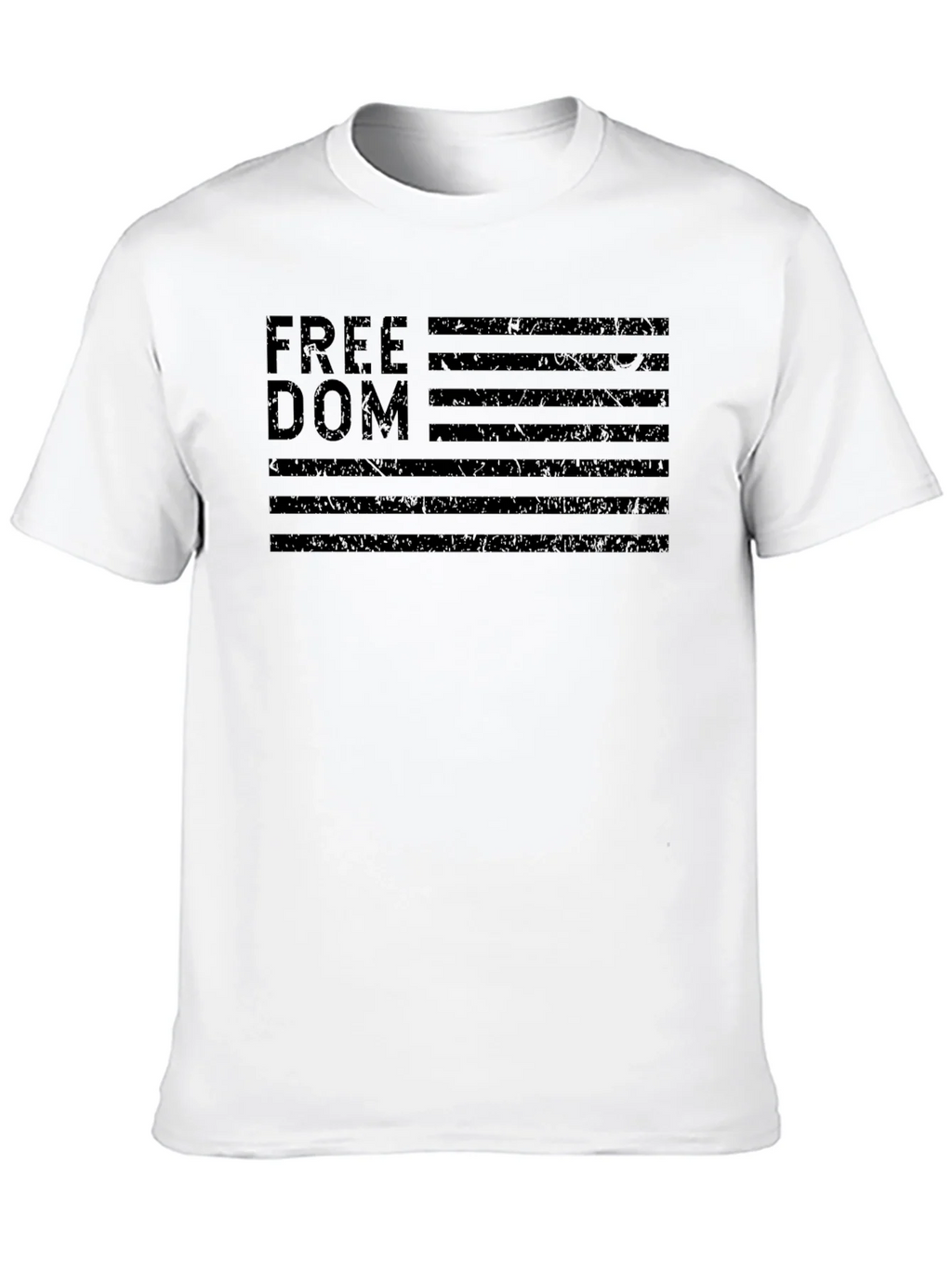 Freedom American Flag Black Graphic T-Shirt product image 9