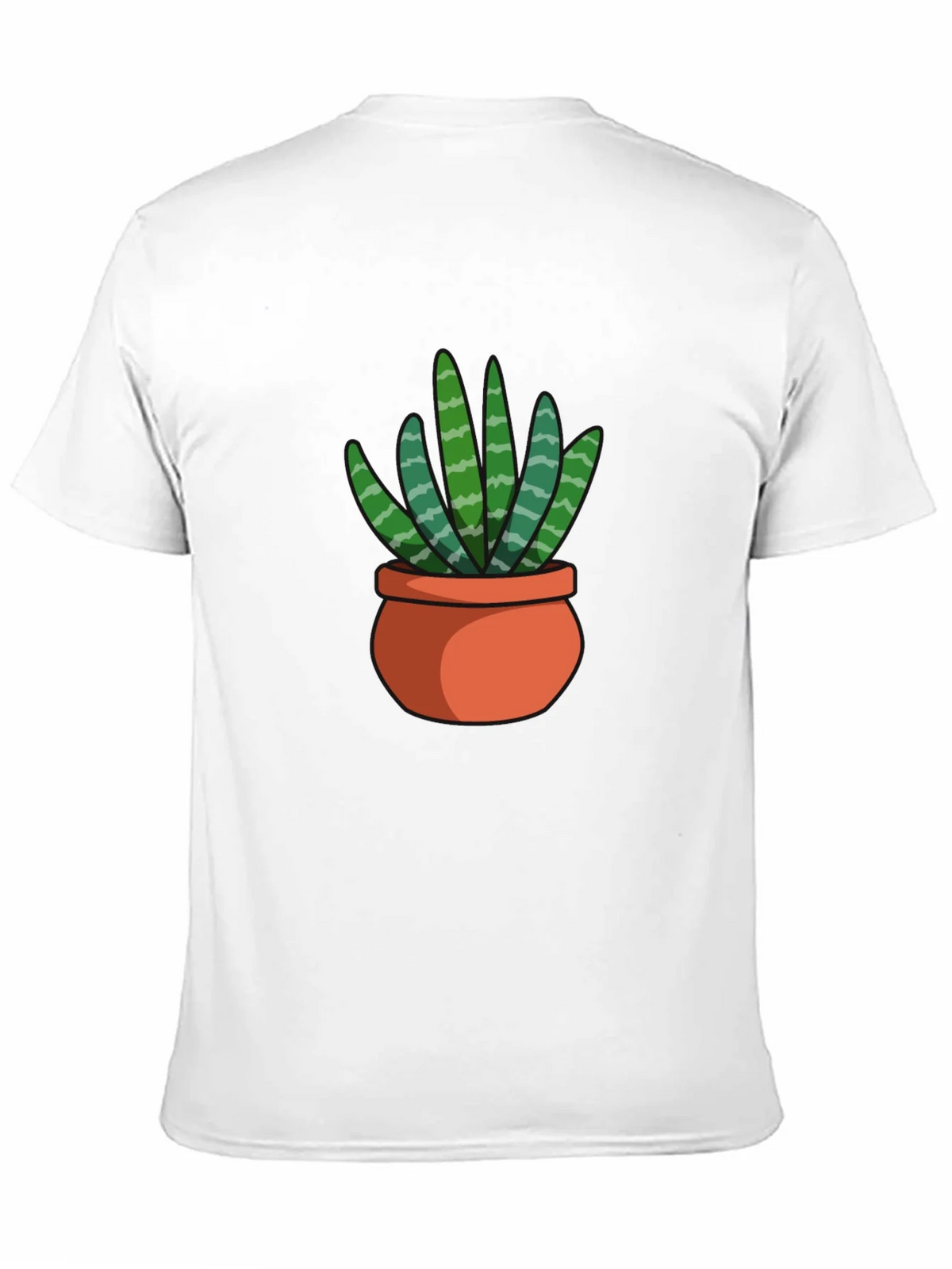 Black T-Shirt with Succulent Plant Graphic product image 10