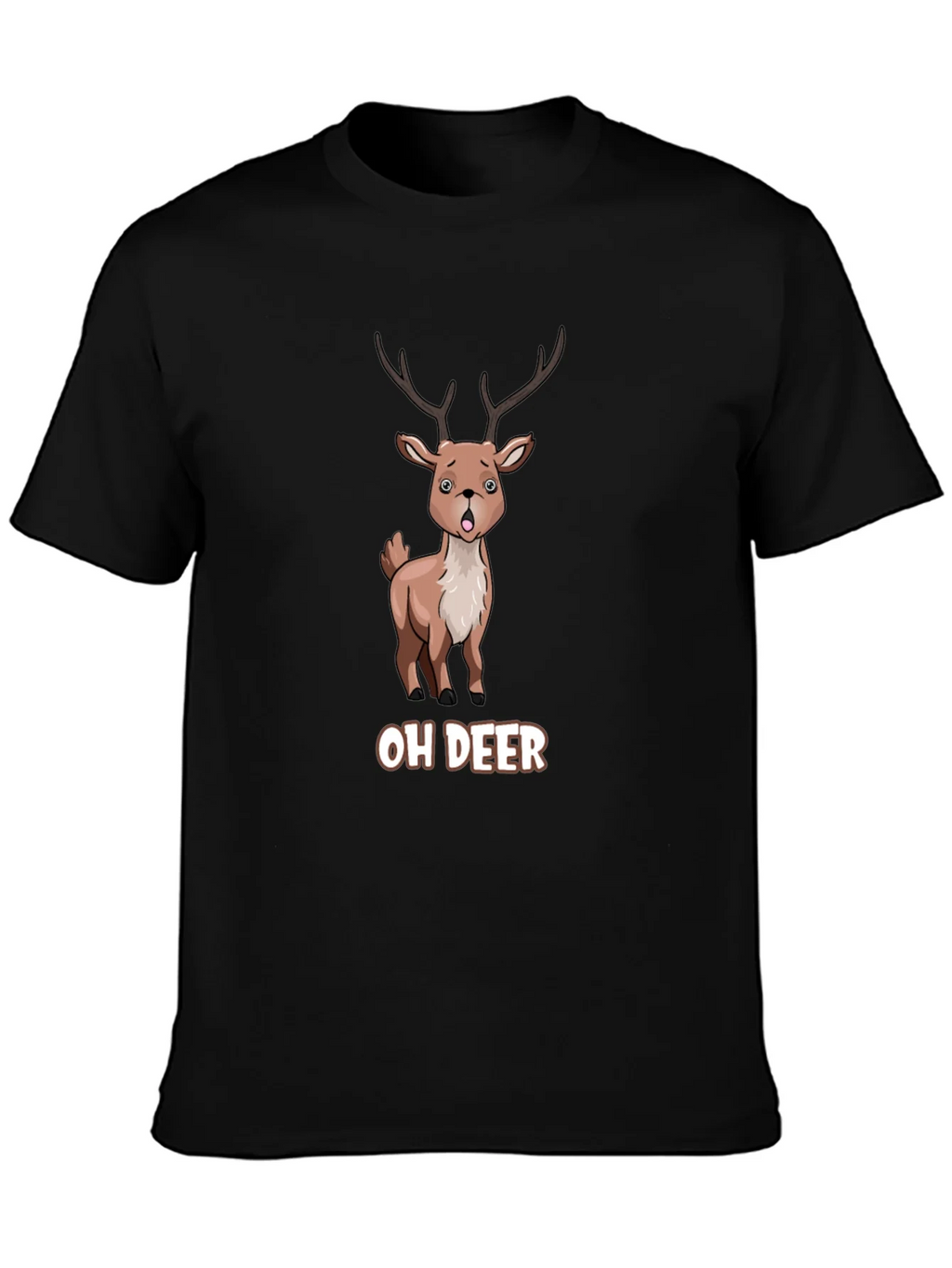 Oh Deer Funny Cartoon Graphic T-Shirt product image 3