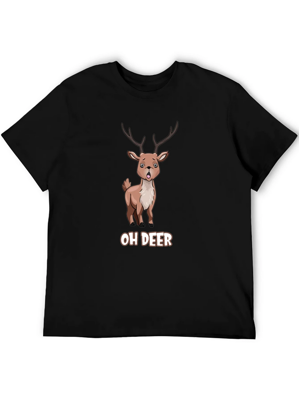 Oh Deer Funny Cartoon Graphic T-Shirt product image 5