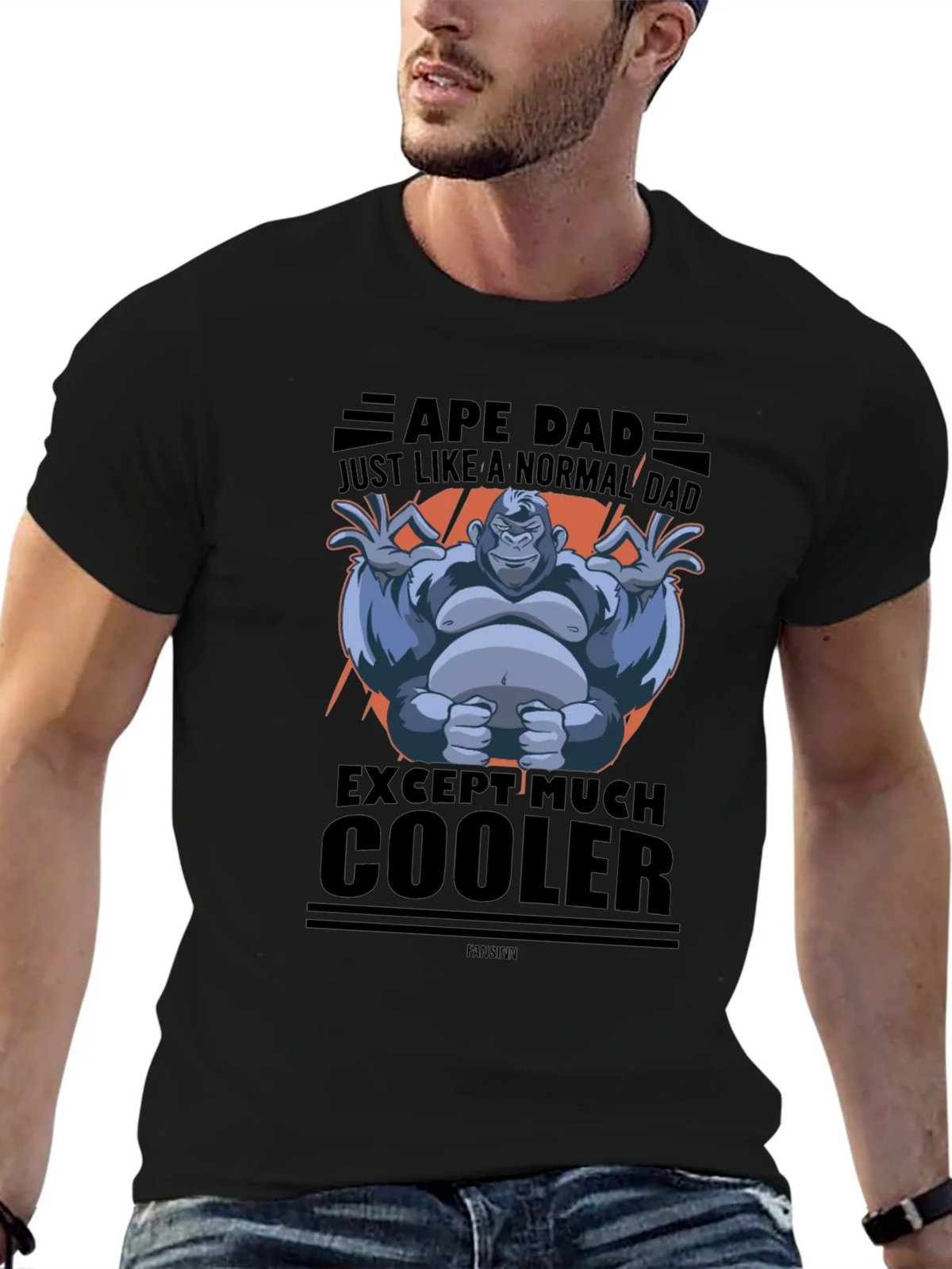 Ape Dad Graphic T-Shirt - Cool Fathers Day Gift product image 5