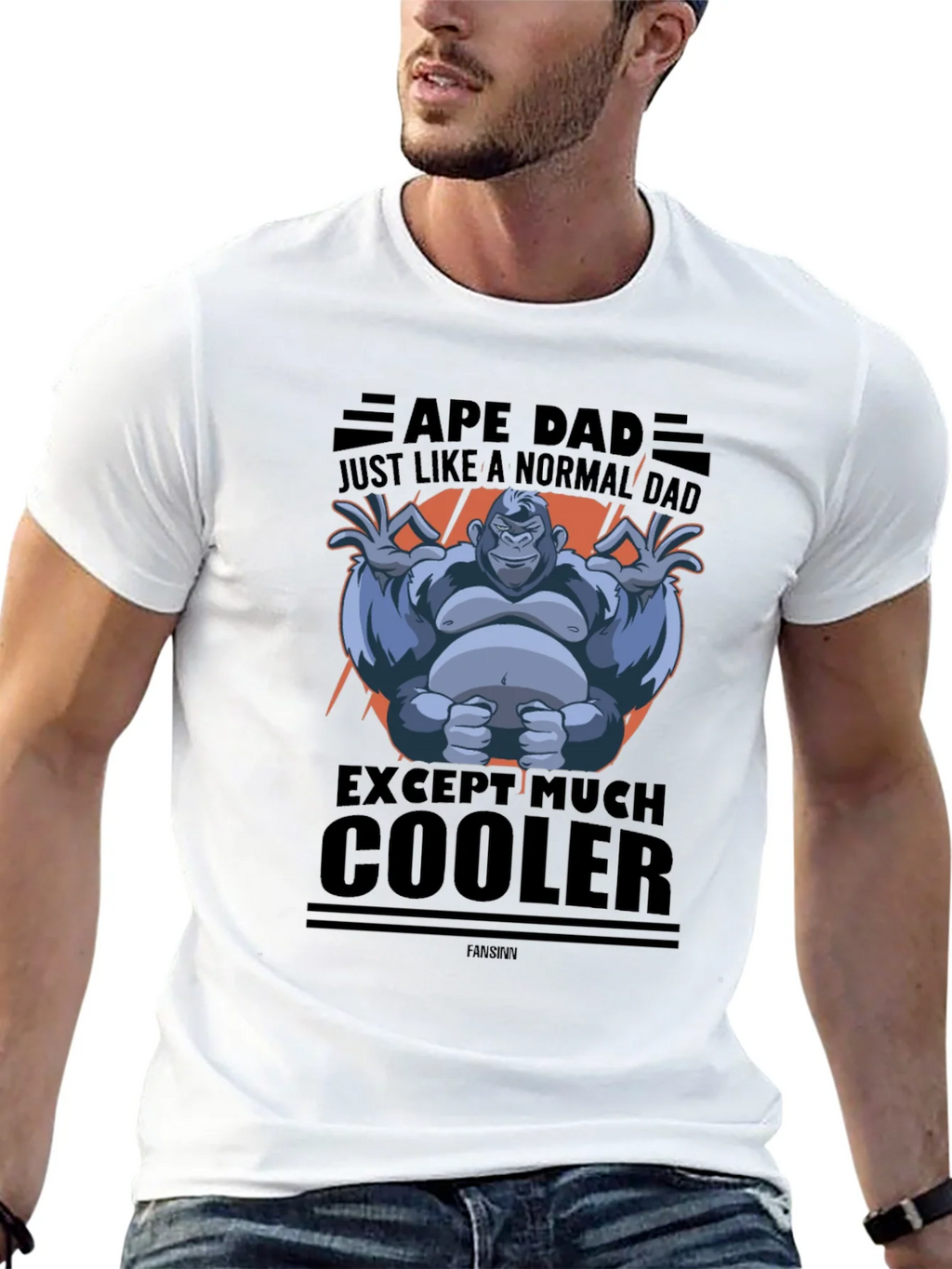 Ape Dad Graphic T-Shirt - Cool Fathers Day Gift product image 11