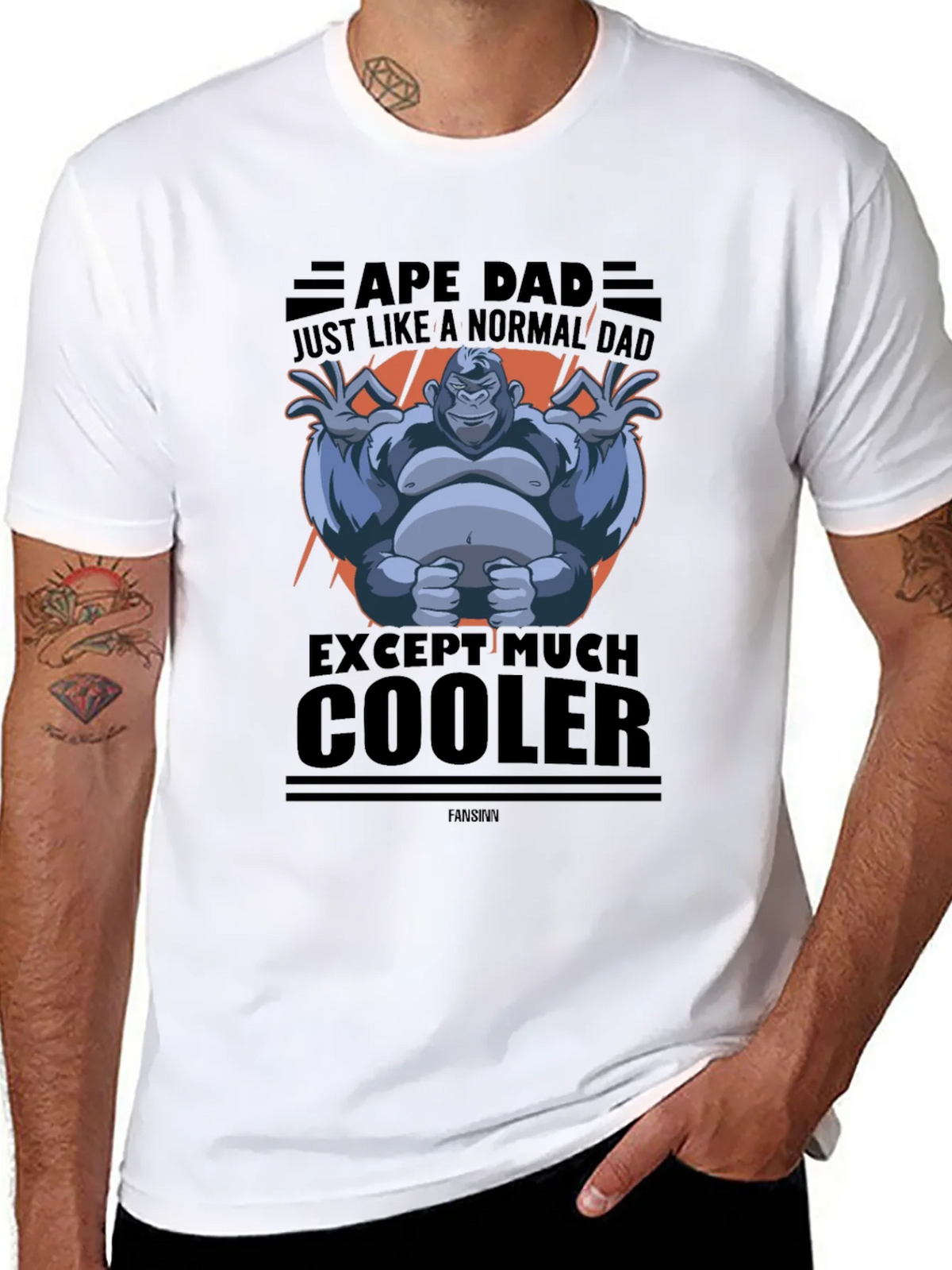 Ape Dad Graphic T-Shirt - Cool Fathers Day Gift product image 6