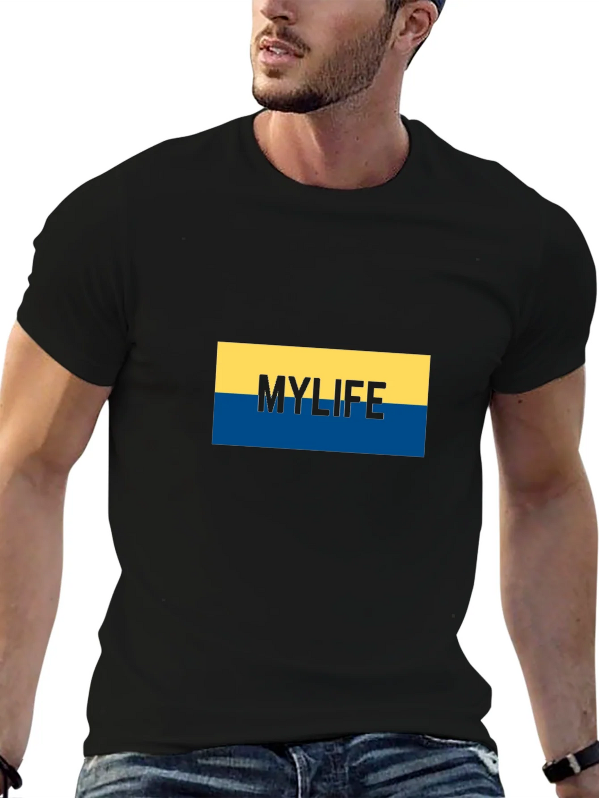 My Life Graphic Tee - Stylish Black Cotton Blend T-Shirt product image 6