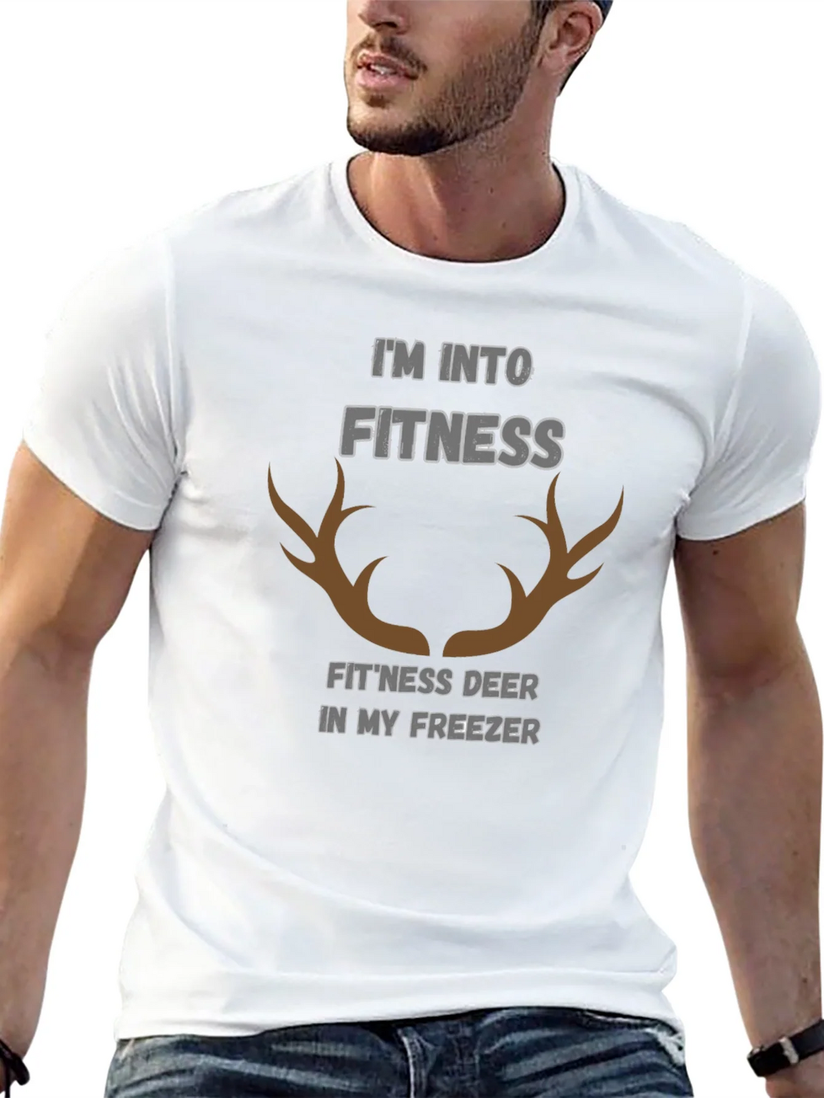 Fitness Deer Funny Graphic T-Shirt product image 12