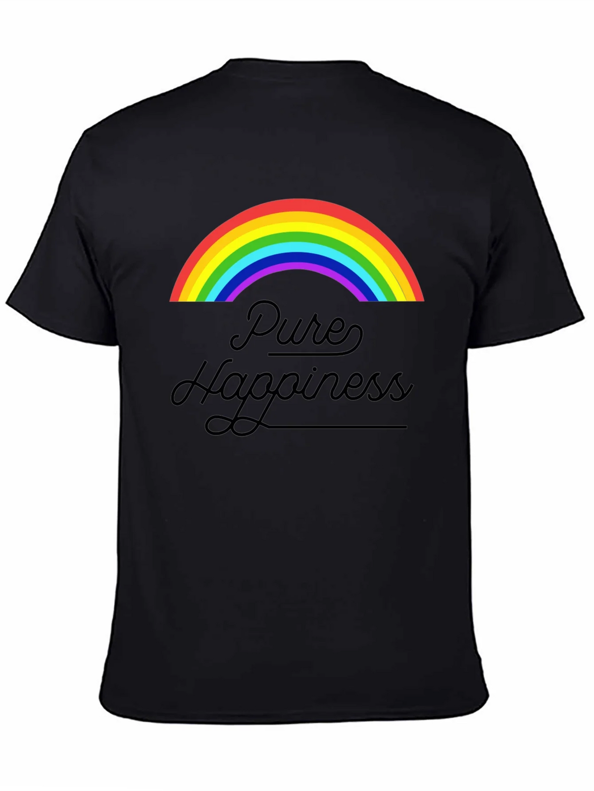 Pure Happiness Rainbow Graphic Tee - Black product image 4