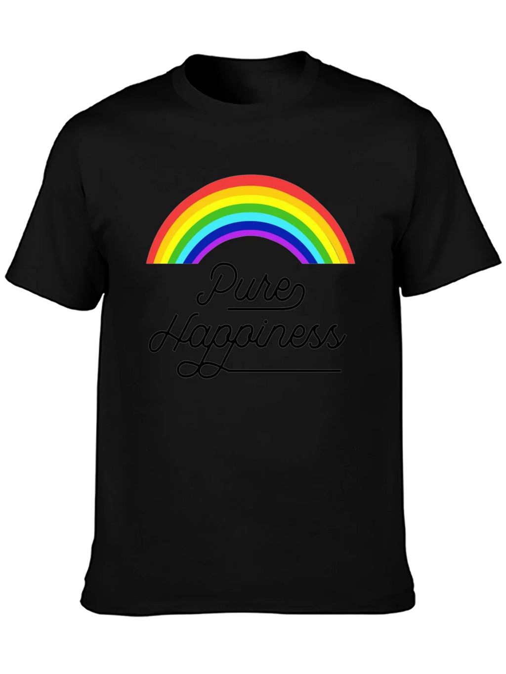 Pure Happiness Rainbow Graphic Tee - Black product image 3