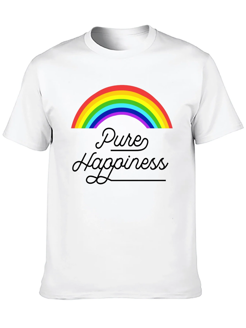 Pure Happiness Rainbow Graphic Tee - Black product image 9
