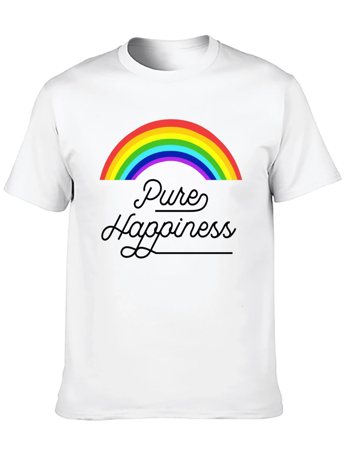 Pure Happiness Rainbow Graphic Tee - Black product image 9
