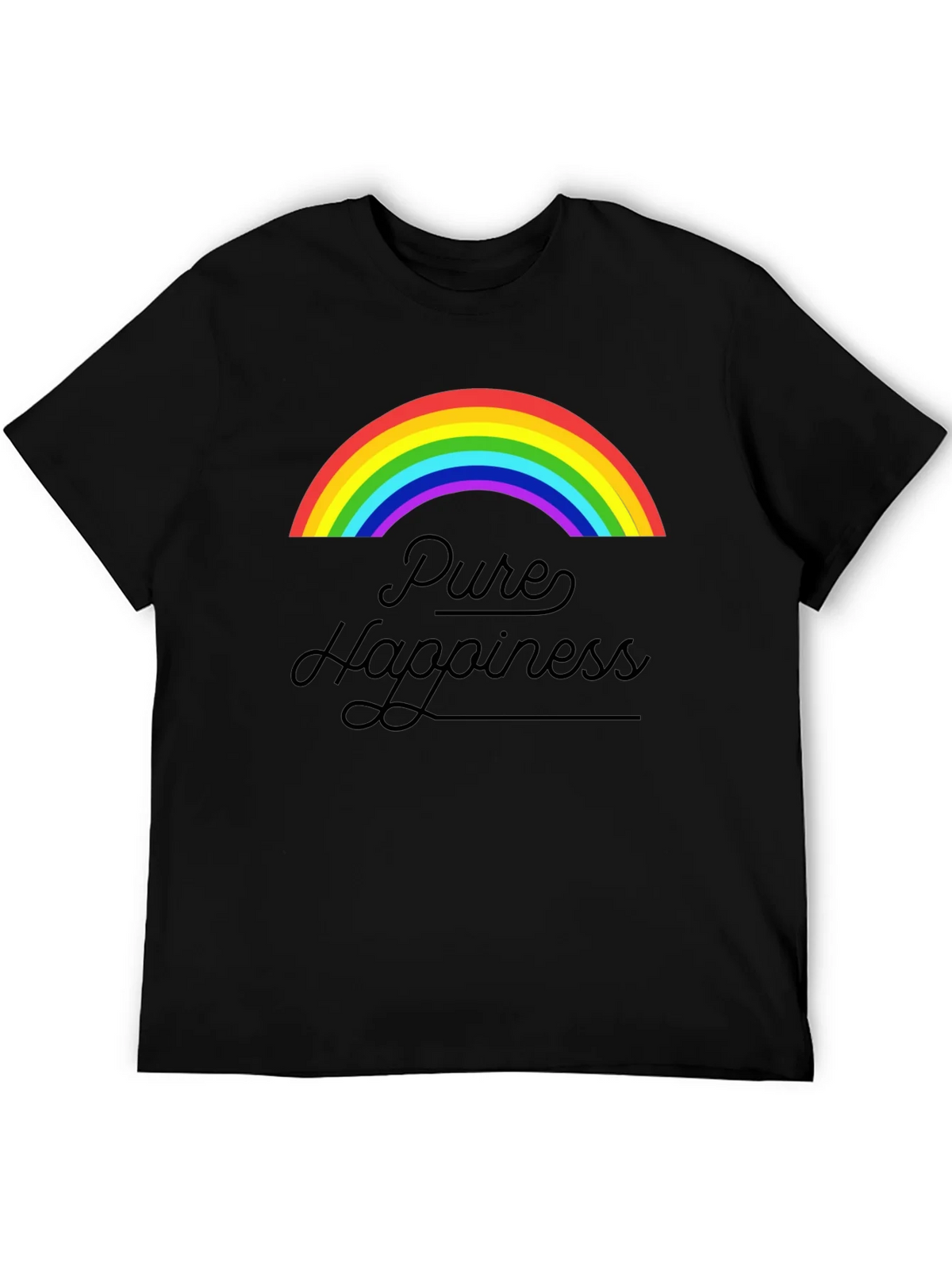 Pure Happiness Rainbow Graphic Tee - Black product image 5