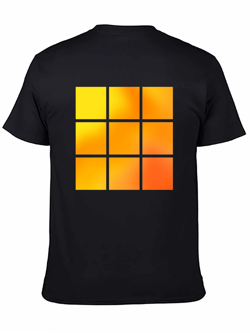 Geometric 9-Square Block Graphic Tee - Black product image 4