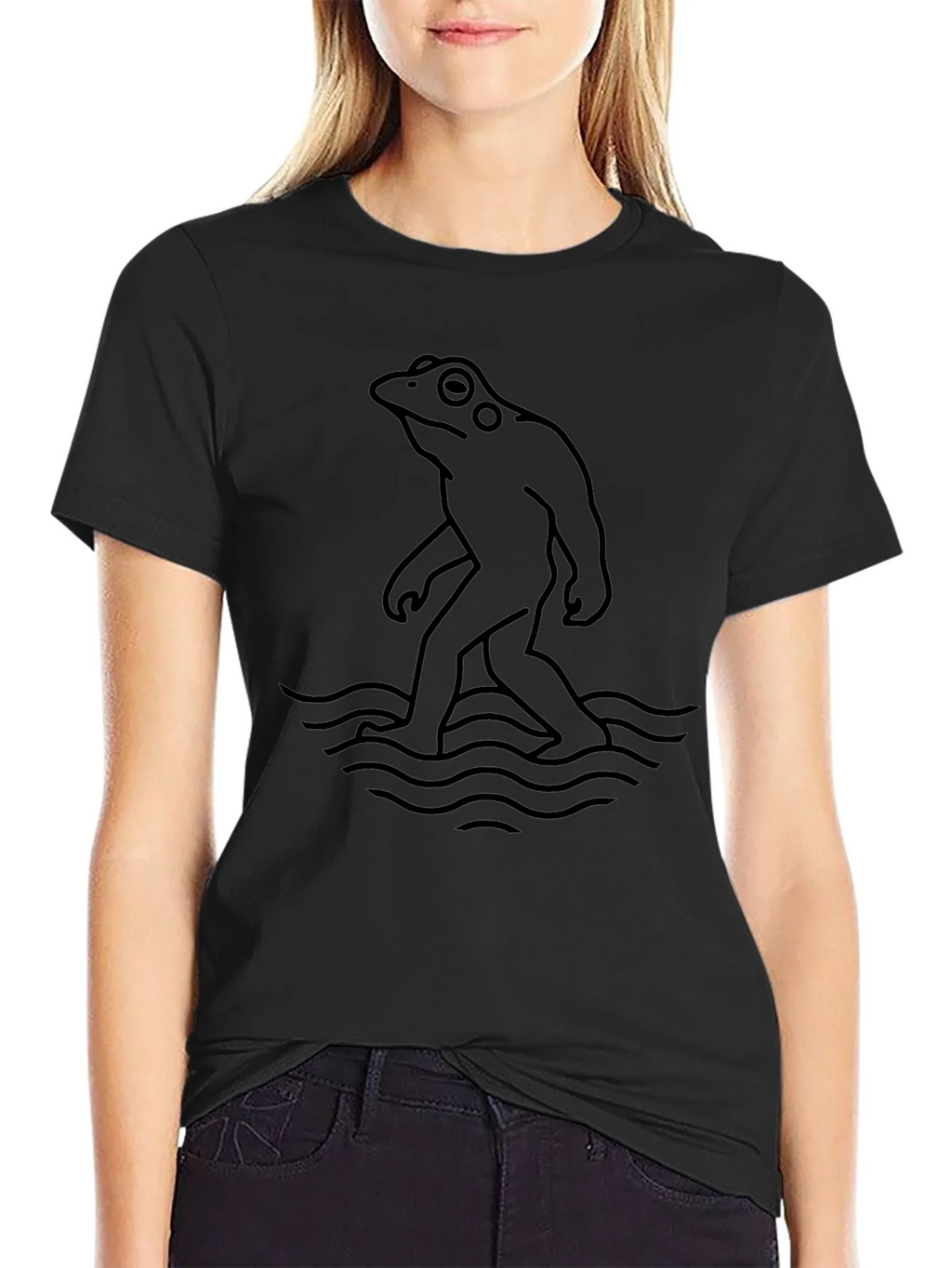 Frogfoot Black T-Shirt - Quirky Graphic Tee product image 2