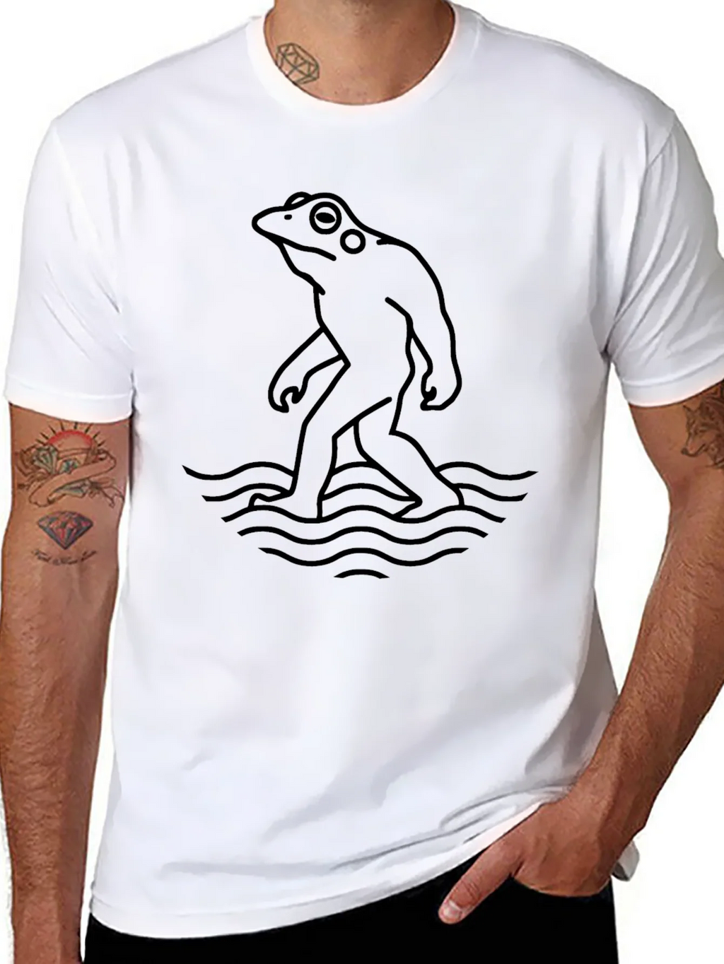 Frogfoot Black T-Shirt - Quirky Graphic Tee product image 7