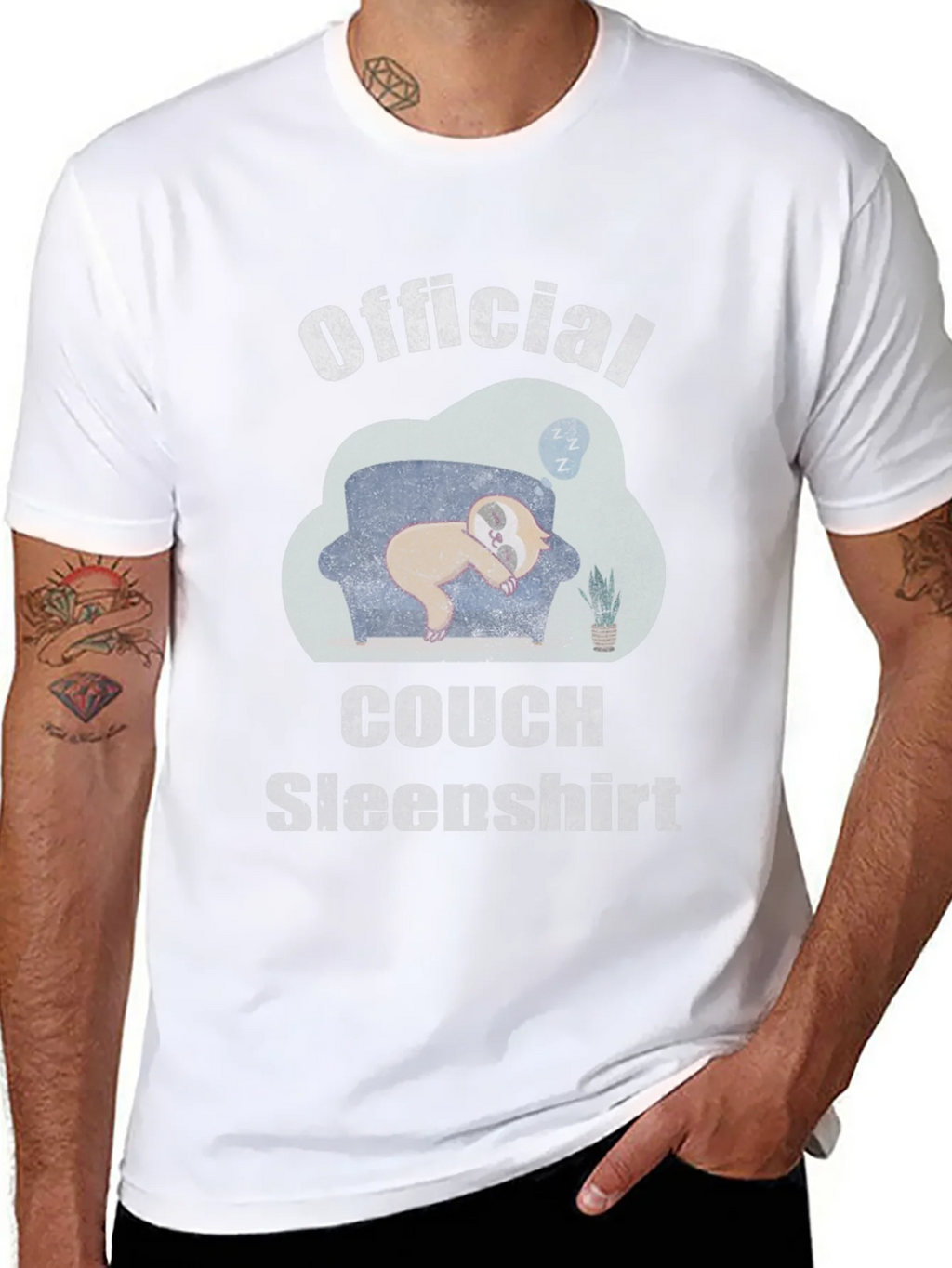 Official Couch Sleepshirt - Lazy Sloth Tee product image 3