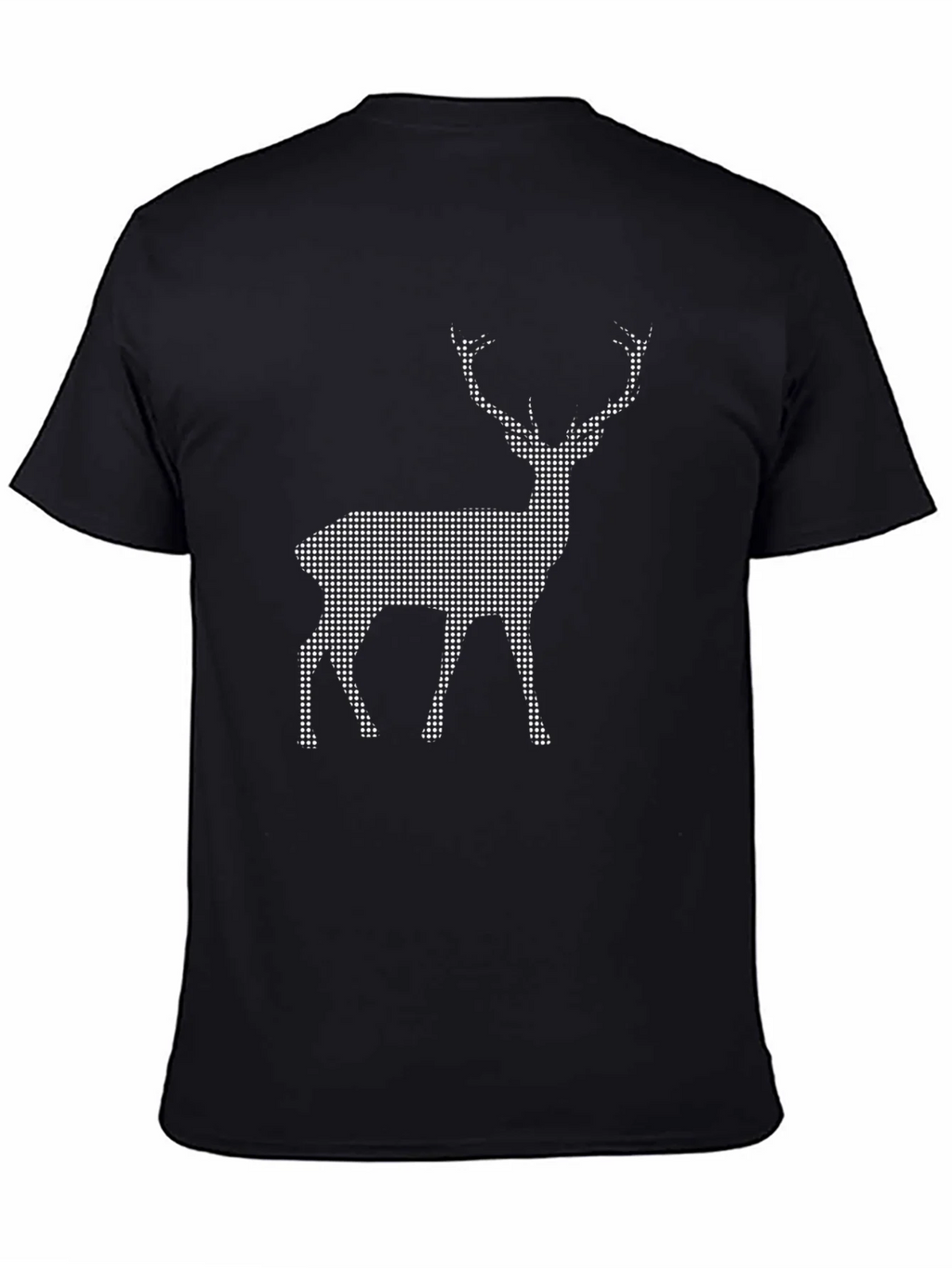 Black T-Shirt with Pixel Deer Design product image 4