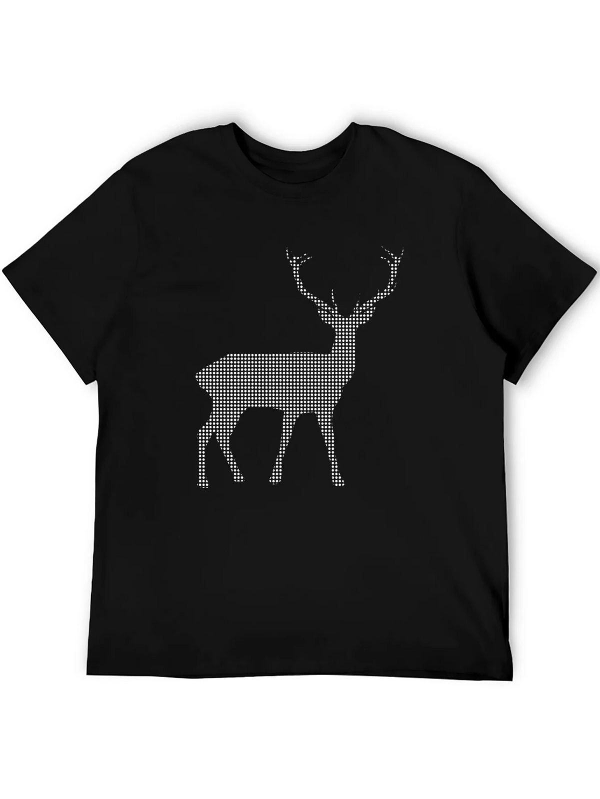 Black T-Shirt with Pixel Deer Design product image 5