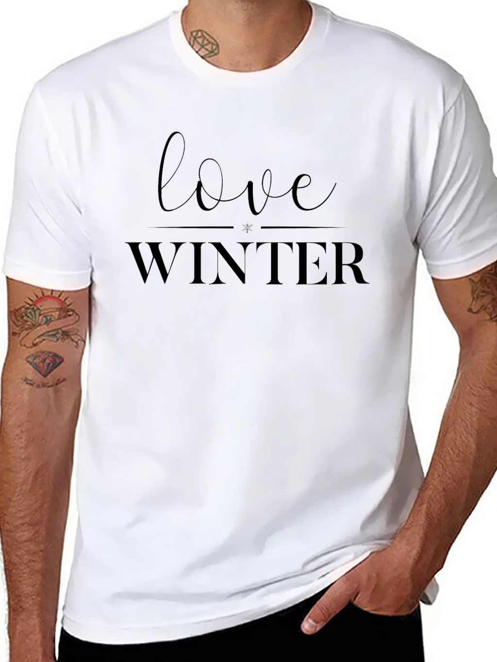 Love Winter Black Cotton Tee product image 7